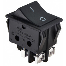 Переключатель АСКО-УКРЕМ KCD2-2-201S B/B 1-клавишный черный под наконечник A0140040139