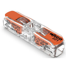 Клемма шв монт WAGO 1х2,5мм из вес. проз (проходная) 32А 10/60шт 221-2411