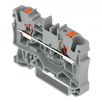 Клеммник на ДИН WAGO 4 (JXB) самозаж. серийс с кнопкой 2204-1201