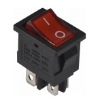 Перемикач АСКО-УКРЕМ KCD1-4-201N R/B 1-клавішний червоний з підсвічуванням A0140040062