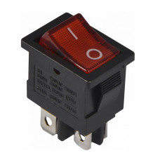 Перемикач АСКО-УКРЕМ KCD1-4-201N R/B 1-клавішний червоний з підсвічуванням A0140040062