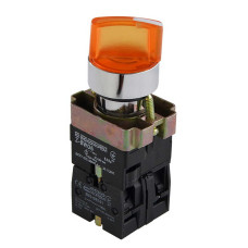 XB2-BK2565 Кнопка Желтый поворотная 2-поз. с подсветкой A0140010081