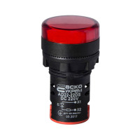 Светосигнальная арматура AD22-22DS 220V DC красная Аско ( A0140030083 )