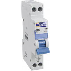 Устройство защитного отключения UTrust 1P+N (18 mm) 16А C 30mАA АСКО (A0010210153)