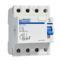 Устройство защитного отключения УЗО-АСКО-2001 4р/63А/30mA АСКО (A0020010015)