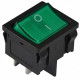 Перемикач АСКО-УКРЕМ KCD1-6-201N GR/B 1-клавішний зелений з підсвіткою A0140040083