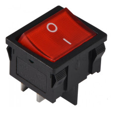Переключатель АСКО-УКРЕМ KCD1-6-201N R/B 1-клавишный красный с подсветкой A0140040082