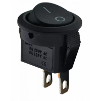 Переключатель АСКО-УКРЕМ KCD5-2-101 B/B 1-клавишный миниатюрный черный A0140040132