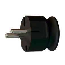 Вилка без заземления угловая штепсельная NX1103 NEOMAX черная