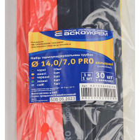 Набор термоусадочных трубок Ø 14,0/7,0 PRO (цветные) АСКО (A0150040649)