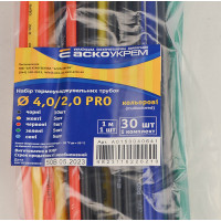 Набор термоусадочных трубок Ø 4,0/2,0 PRO (цветные) АСКО (A0150040641)