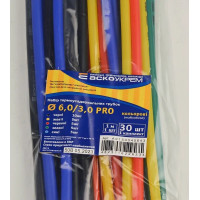 Набор термоусадочных трубок Ø 6,0/3,0 PRO (цветные) АСКО (A0150040643)