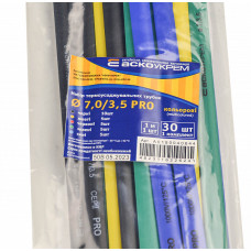 Набор термоусадочных трубок Ø 7,0/3,5 PRO (цветные) АСКО (A0150040644)