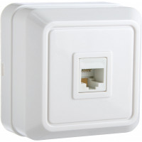 Розетка телефонная внеш. РЗtf-1-Ct-W АСКО