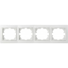 Рамка четырехпостовая горизонтальная белая Pм-4-Fl-W серия FL, АСКО-УКРЕМ