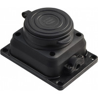 Розетка каучуковая с защитной крышкой наружной установки 2Р+PE 16А IP44 АСКО (A0250010005)