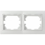 Рамка двухпостовая горизонтальная белая Pм-2-Fl-W серия FL, АСКО-УКРЕМ