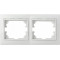 Рамка двопостова горизонтальна біла Pм-2-Fl-W серія FL, АСКО-УКРЕМ