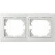 Рамка двухпостовая горизонтальная белая Pм-2-Fl-W серия FL, АСКО-УКРЕМ