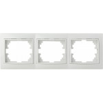 Рамка трехпостовая горизонтальная белая Pм-3-Fl-W серия FL, АСКО-УКРЕМ