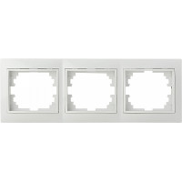 Рамка трехпостовая горизонтальная белая Pм-3-Fl-W серия FL, АСКО-УКРЕМ
