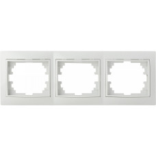Рамка трехпостовая горизонтальная белая Pм-3-Fl-W серия FL, АСКО-УКРЕМ