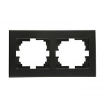 Рамка двойная горизонтальная LEZARD Rain антрацит 703-4242-147