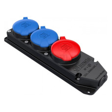 Розетка тройная BYES (1-на 3-ф +2-на 1-ф) каучук