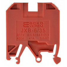Клеммник JXB 6/35 на Din-рейке красный АСКО (A0130010035)