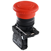 Кнопка «грибок» с фиксацией (1НЗ, возврат обертом) TB5-AS542, АСКО-УКРЕМ (A0140010163)