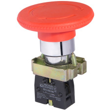 Кнопка «грибок» с фиксацией (1НЗ, возврат обертом) XB2-BS642, АСКО-УКРЕМ (A0140010083)