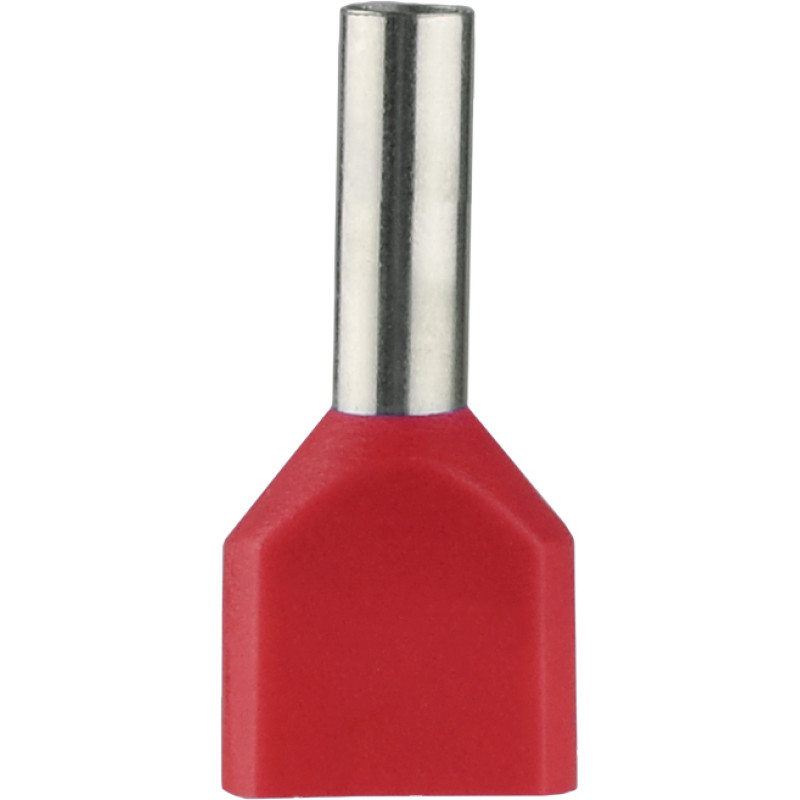 Кабельный наконечник АСКО-УКРЕМ трубчатый в изоляции TE 1,0-08 красный (100шт)
