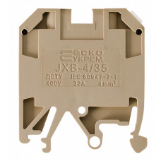Клеммник JXB 4/35 на Din-рейке желтый АСКО (A0130010013)