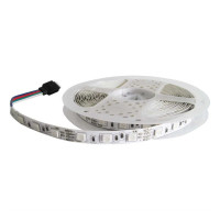 Светодиодная лента LED LIGHT 12V 14,4W RGB (цветная) 60Led IP21 (МТК-300RGB5050-12) 5м
