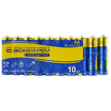 Батарейка солевая AА.R6.SP10 (shrink 10) АСКО (10шт)