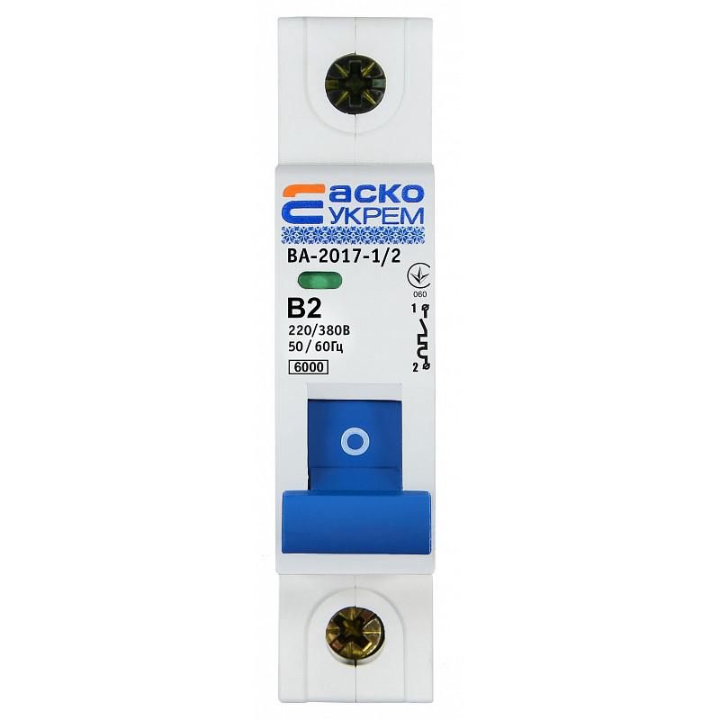 Автоматичний вимикач УКРЕМ ВА-2017/B 1р 2А АСКО (A0010170045)
