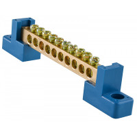 Шина нулевая ВС-2А с угловыми изоляторами 10 отверстий АСКО-УКРЕМ (A0150120044)