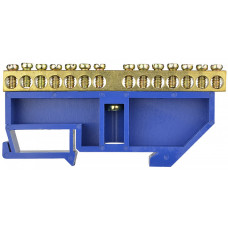 Шина нулевая ВС-4А с изолятором на DIN-рейку 14 отверстий АСКО-УКРЕМ (A0150120052)