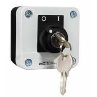 Пост однокнопочный кнопочный переключатель на 2 положения (переключение ключом) XAL-B142Н29 АСКО A014002001