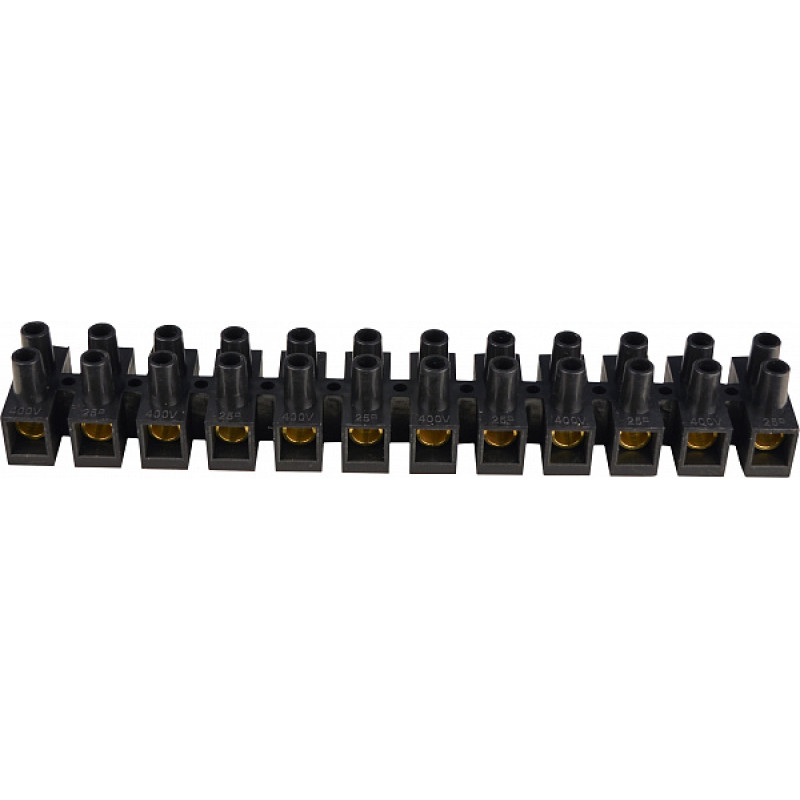 Клеммная колодка тип Н 25 мм² / 60А серии ЭМ черная АСКО (U0130040052)