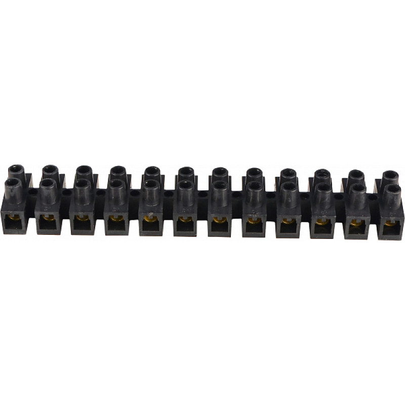 Клемна колодка тип Н 10 мм² / 10А серії ЕМ чорна АСКО (U0130040050)