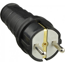 Вилка каучуковая удлиненная 2Р+PE 16А IP44 АСКО (A0250010002)