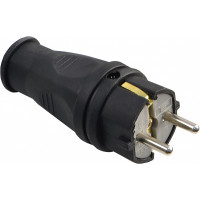 Вилка каучуковая стандартная 2Р+PE 16А IP44 АСКО (A0250010001)