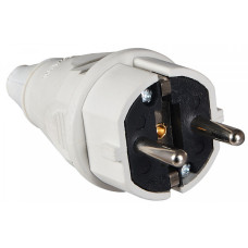 Вилка переносная ОП 16А/2 (220В) 2Р+РЭ (012) Белая АСКО (A0080010013)