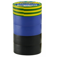 Лента 0,13мм*19мм/10м Набор №4 (2 черных+2синих+1желто-зеленых) АСКО A0150020024