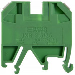 Клеммник JXB 2,5/35 на Din-рейке зеленый АСКО (A0130010010)