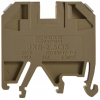 Клеммник JXB 2,5/35 на Din-рейке желтый АСКО (A0130010011)