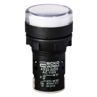 Светосигнальная арматура AD22-22DS белая 110В АC/DC АСКО-УКРЕМ (A0140030065)