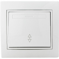 Выключатель одноклавишный проходной белый ВВпсб10-1-0-Fl-W серия FL, АСКО-УКРЕМ