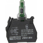 Блок ZBV-M4 для подсветки красный 230В для кнопок TB5, АСКО-УКРЕМ A0140010220